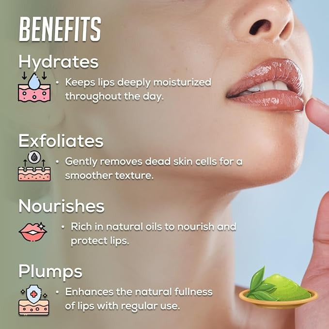 Bee & Beauty Moisturizing Lip Serum Roll On With Natural Sweetness Of Matcha Tea - 5 ml