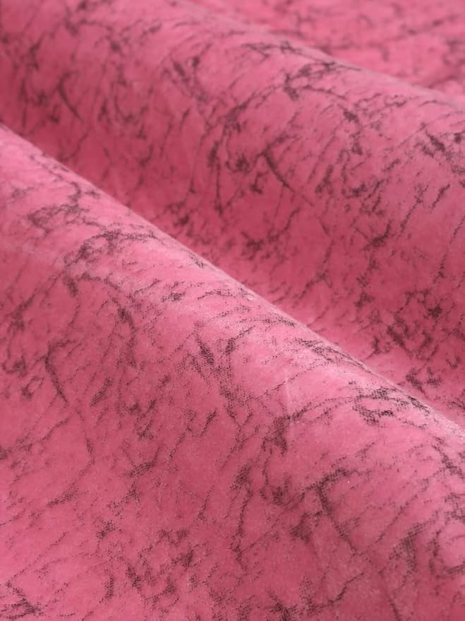Cortina 2 Piece Solid Design Panel Eyelet Velvet Door Curtains | 7 Feet | Pink