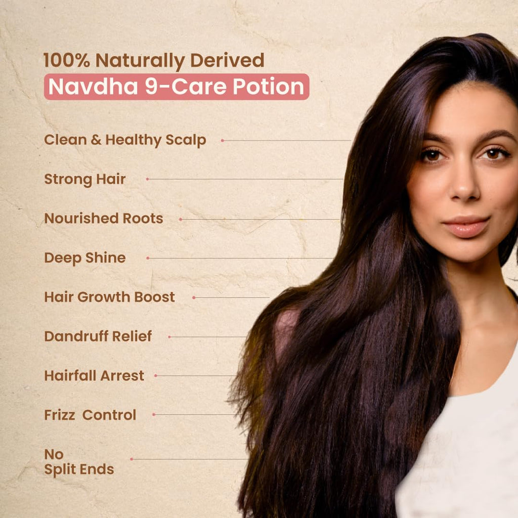 Nat Habit Hibiscus Navdha Shampoo for Hair Growth, Fermented Soy Gentle Cleanser for Long Thick Hair | Natural Shampoo with Amla For Women & Men, Sulfate Free| 250ml