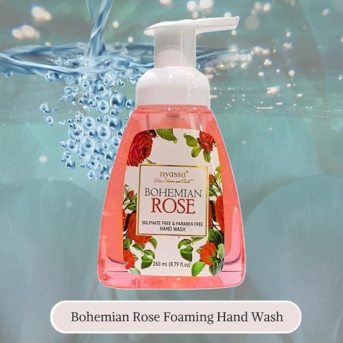 Nyassa Luxury Bohemian Rose Foaming Handwash - 260 Ml | Premium Liquid Hand Wash