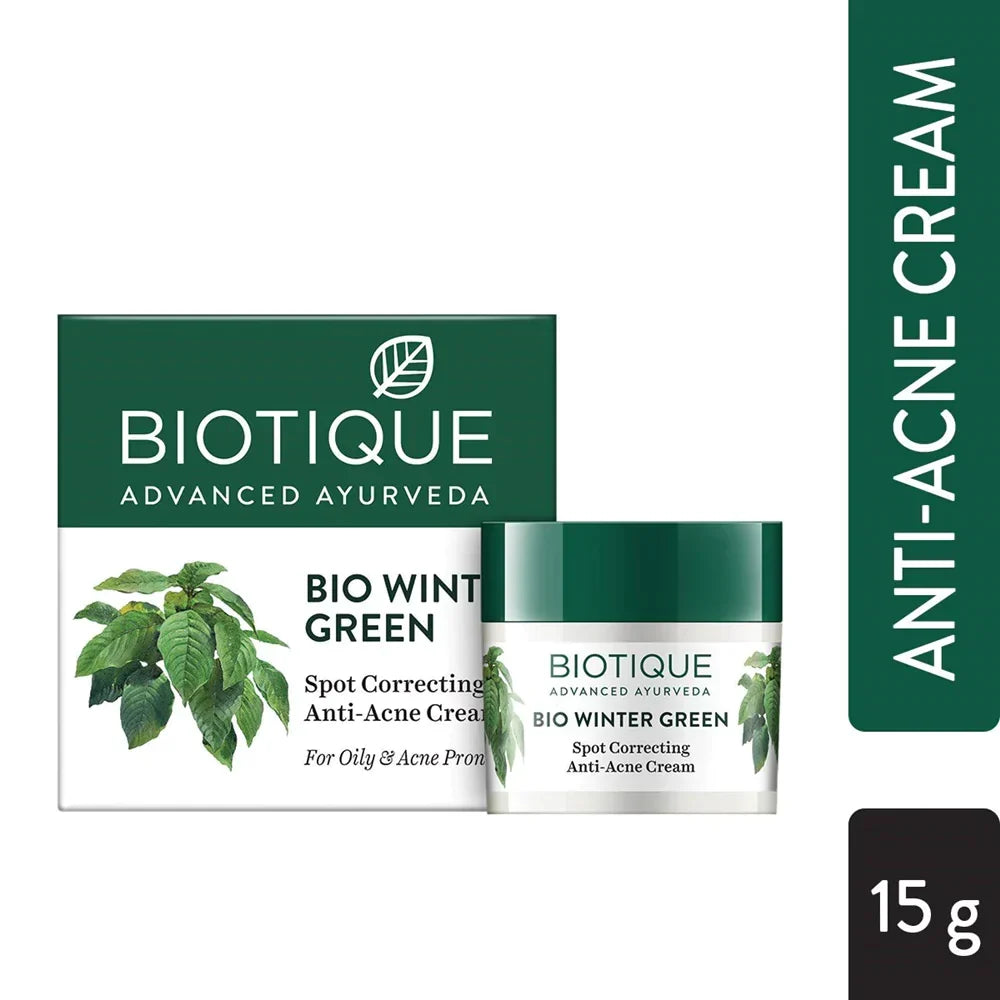 Biotique Bio Winter Green Spot Correcting Anti Acne Cream - 15 gms