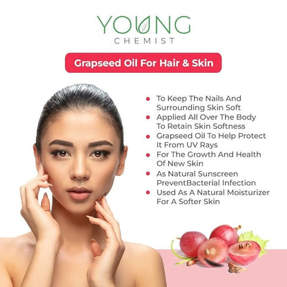 Young Chemist Versatile Grape Seed Oil Cold Pressed - 1 Litre