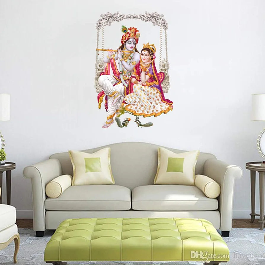 Rangoli White Glossy Vinyl Wall Sticker Premium Self-Adhesive Waterproof Parent-14 Design-19