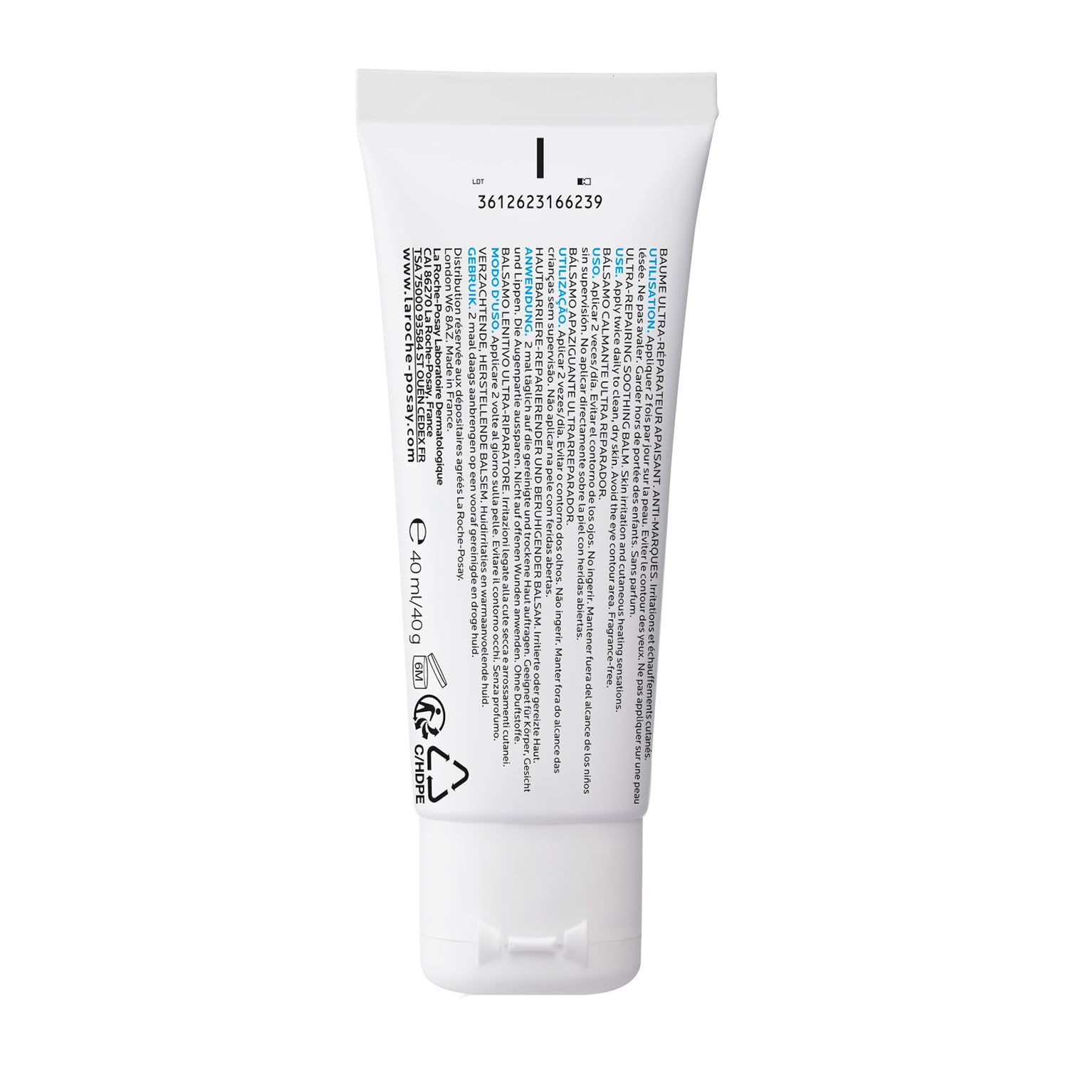 La Roche-Posay Cicaplast Baume B5+ Repair Moisturizer Balm | Hydrating Multi-Purpose Soothing Cream for Dry, Sensitive & Damaged Skin, Fragrance Free 40 ml