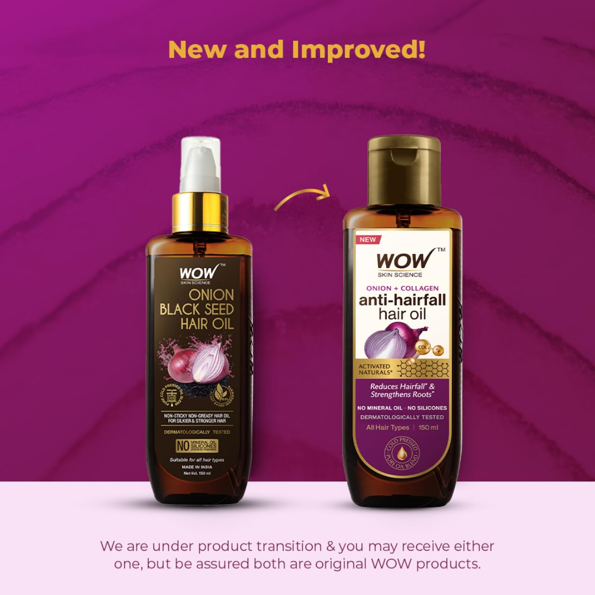 Wow Skin Science Onion & Collagen Anti-hairfall Hair Oil - 200 ml