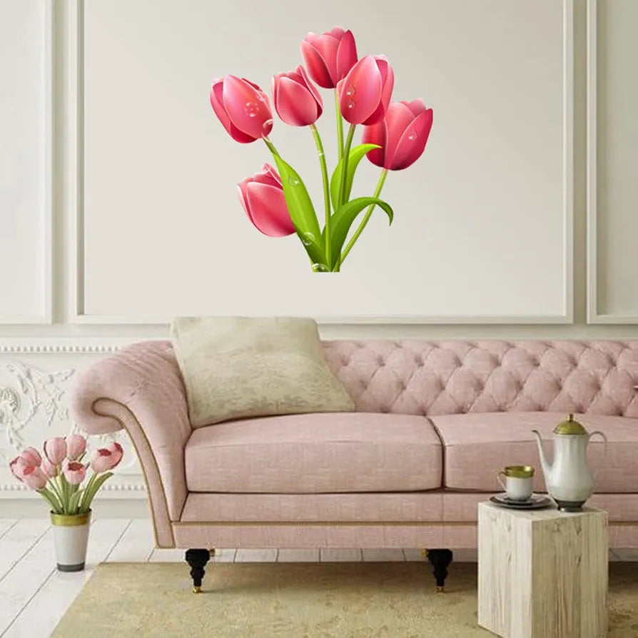 Rangoli Vinyl Modern Art Wall Sticker 1.96 x 20.86 x 1.96 Inches Multicolour Botanical