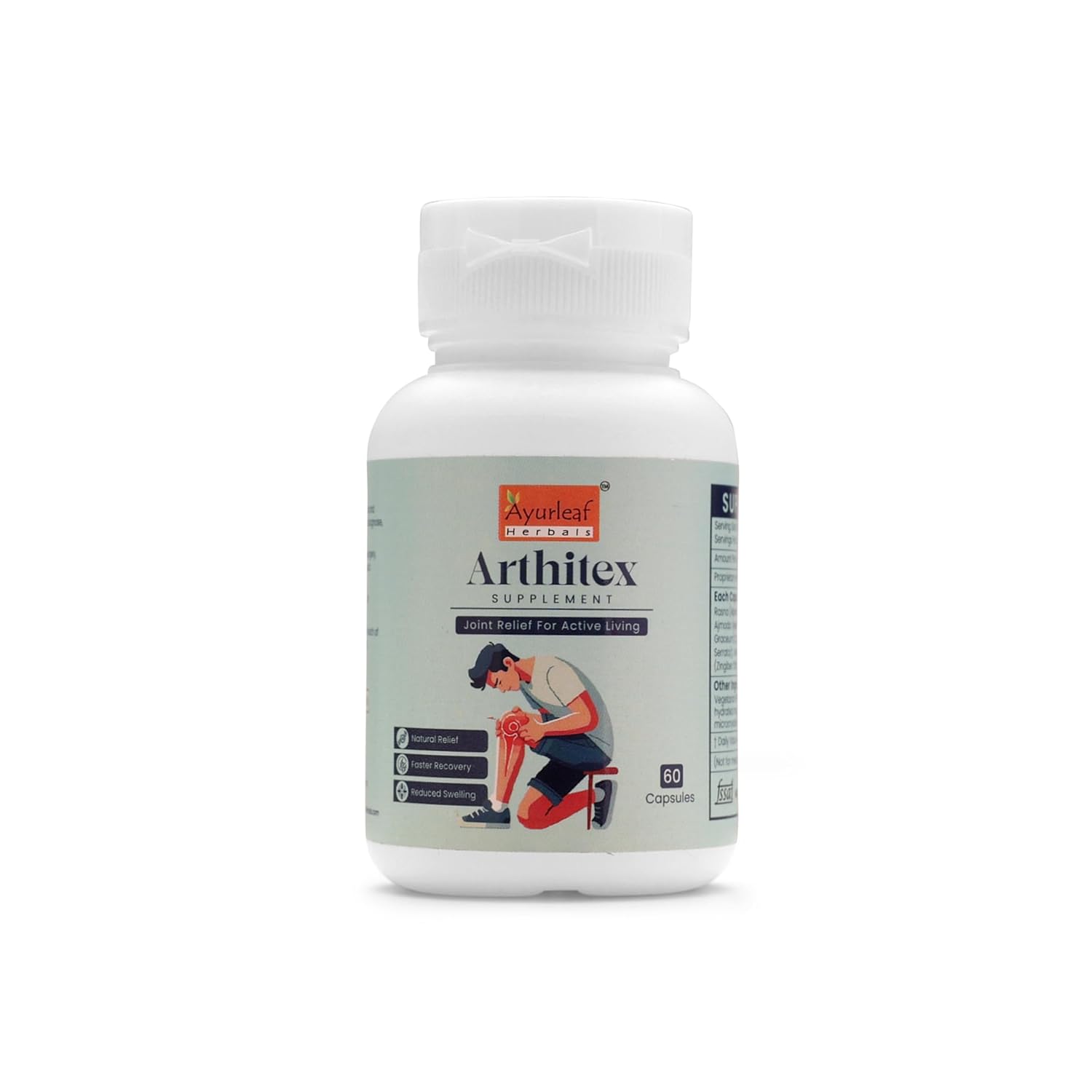 Ayurleaf Herbals- Arthitex Extract Blended Capsules 450 Mg 60 Veggie Capsules for Men and Women