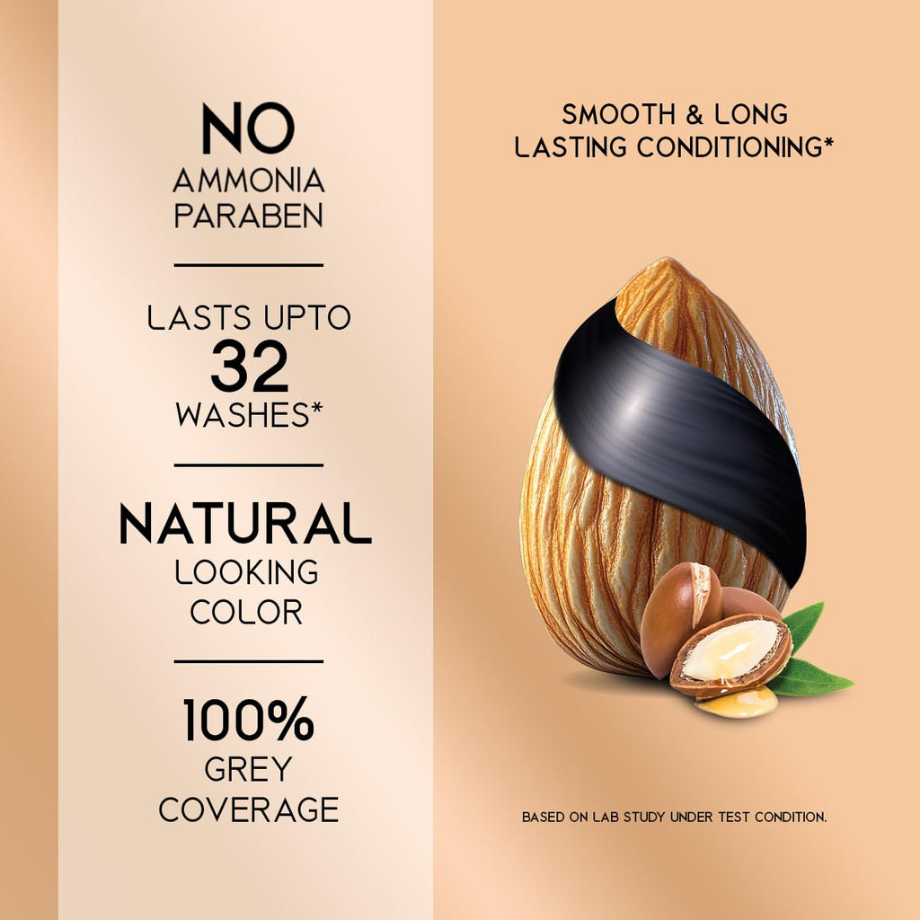 Indica Xpress CrÃ¨me Hair Color Natural Black 1 | 60g+75ml | 10min Color | No Ammonia | Onion, Coconut & Argan Oil | 100% Grey Coverage | Lasts Up to 32 Washes