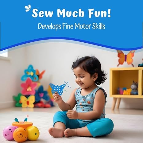 Skillofun Butterfly Lacing Toy for 2 Year Old Boys and Girls Fine Motor Skills Development Toy