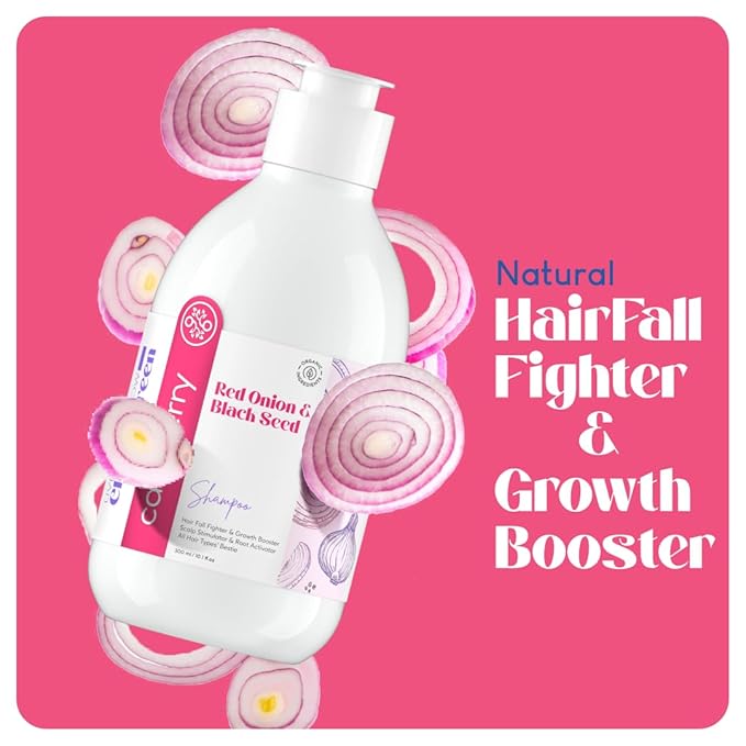 Careberry Organic Red Onion & Black Seed Stimulating Shampoo - 300 ml