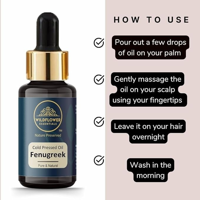 Wildflower Essentials Cold Pressed Fenugreek Oil - 30 ml