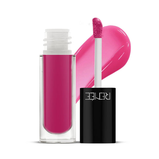 RENEE Hot Lips Pink Lip Gloss | Hydrating Formula | Ultra, Long Lasting Shine | Instant Plumness & Nourished Finish l Lightweight | Non-Sticky | Enriched with Vitamin E l 4.5 ml