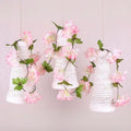 Artificial Cherry Blossom Rattan Flowers Vine Light Pink