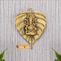 KridayKraft Metal Pan Patta Ganesh Decorative Wall Hanging Showpiece Figurine Gold