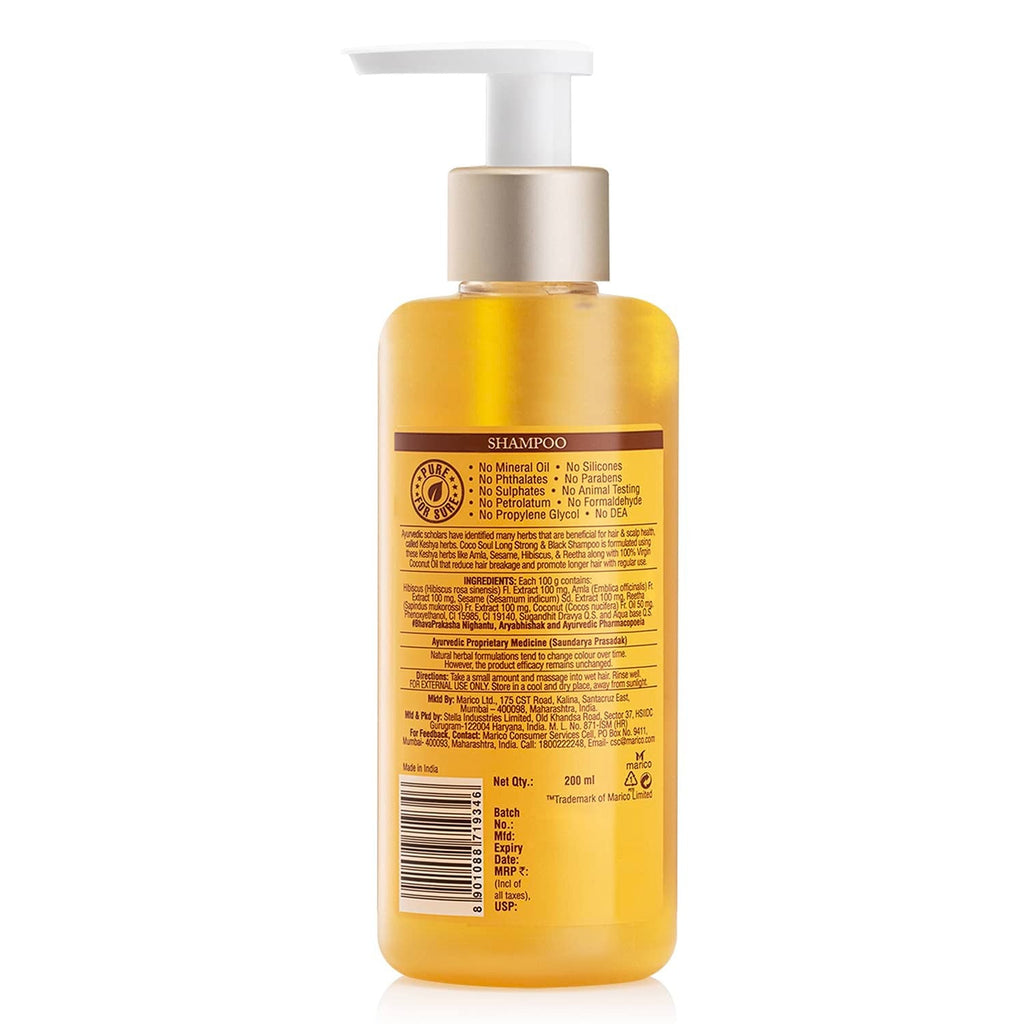 Coco Soul Shampoo for Long Strong & Black Hair with Ayurvedic Medicine - 200 ml