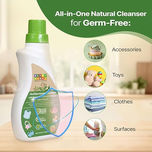 Herby Angel Baby Feeding Bottle Cleaning liquid Multipurpose Cleanser - 500 ml