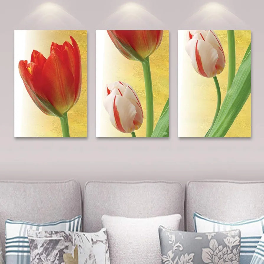 Rangoli MDF 3 Pcs Wall Poster 12x18 Inch Decorative Wall Art P-4 Design-23