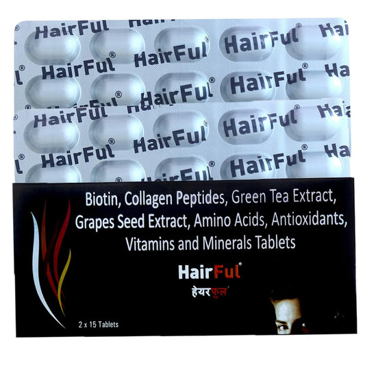 HairFul Healthy Hair Supplement 30 Tablets (Pack of 2 X 15)