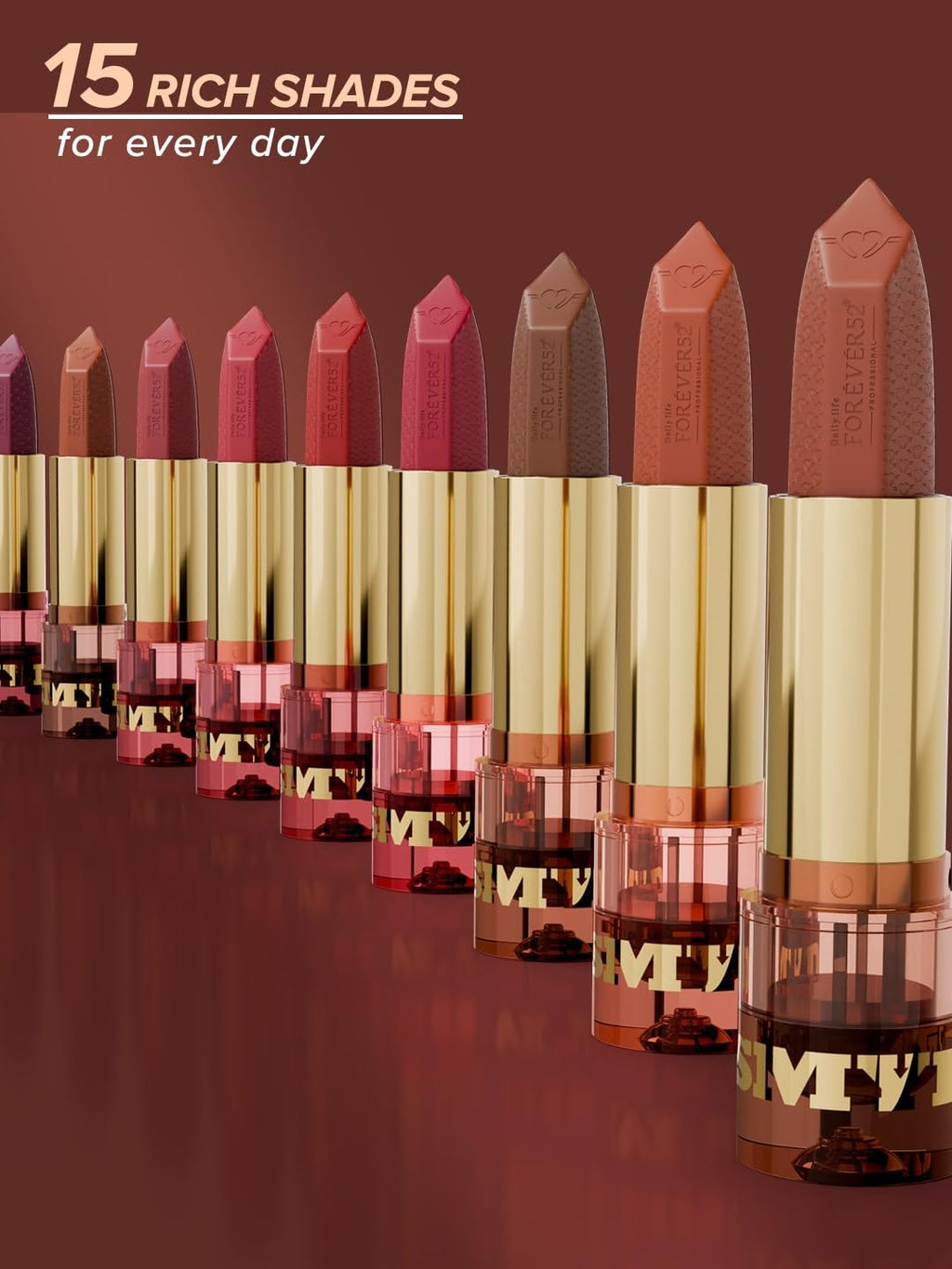 Daily Life Forever52 It's My Day Lipstick | Creamy Matte Lipstick for Bold, Long-Lasting Color | Highly Pigmented, Hydrating & Nourishing Formula (Mocha Day, 3.5g)
