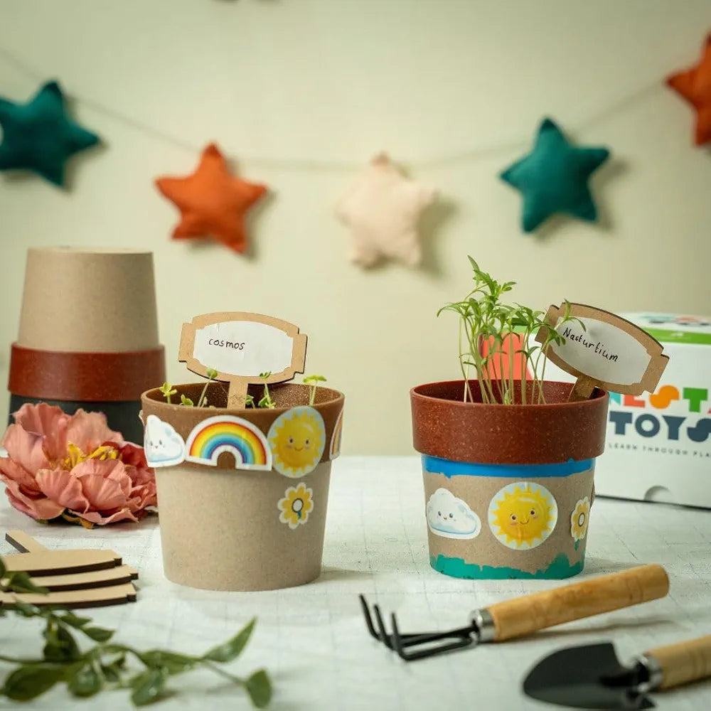 Nesta Toys Gardening Kit for Kids STEM Plant Science Kit for Ages 6–10 Years DIY Gardening & Arts and Crafts Activities | Birthday Gift for Boys & Girls | Grow Your Own Plants Set