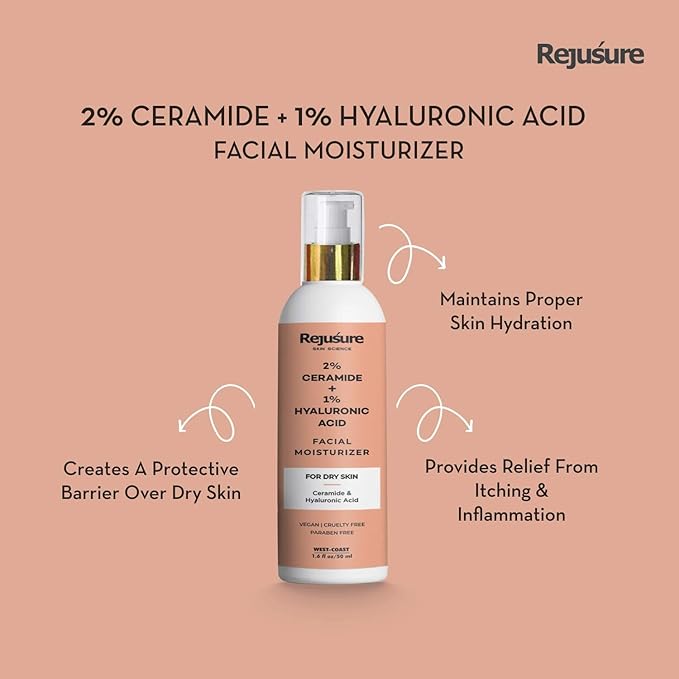 Rejusure Ceramide + Hyaluronic Acid Face Moisturizer - 50 Ml
