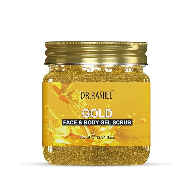 Dr.Rashel Gold Gel Face & Body Scrub For Men and Women - 380 ml