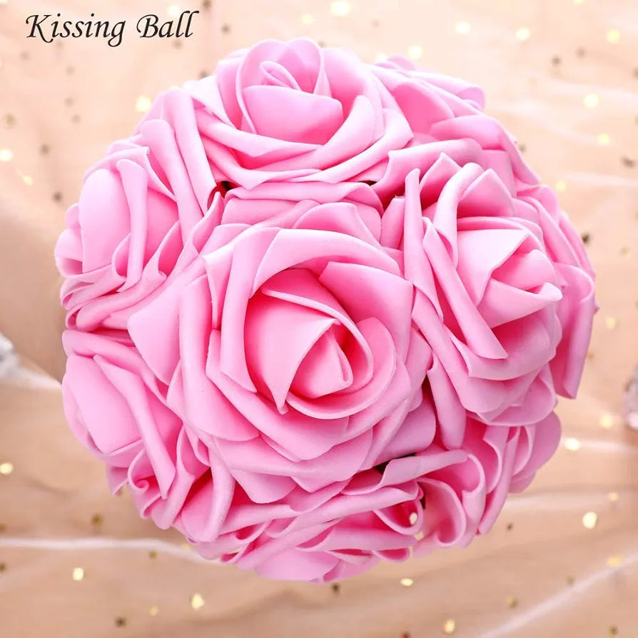 Artificial Flowers Foam Rose Flowers with Stem Real Looking Artificial Rose Peach