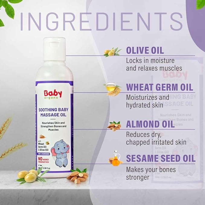 Babyorgano Soothing Baby Massage Oil - 100 ml