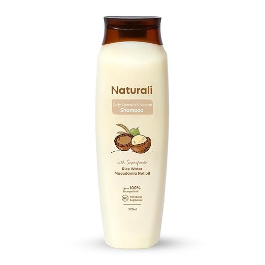 Naturali Daily Strength & Nourish Shampoo with Rice Water & Macadamia Nut Oil - 370 ml
