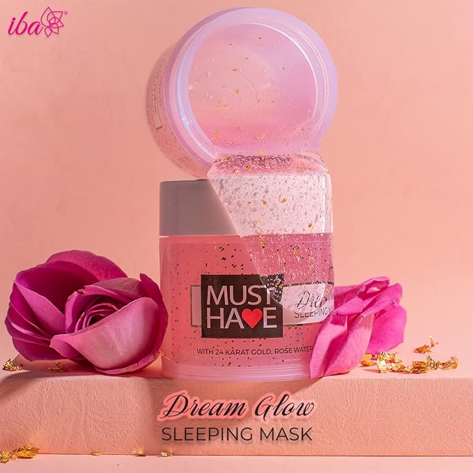 Iba Must Have Dream Glow Sleeping Mask With 24k Gold Overnight Radiant Face Pack - 100 Gms