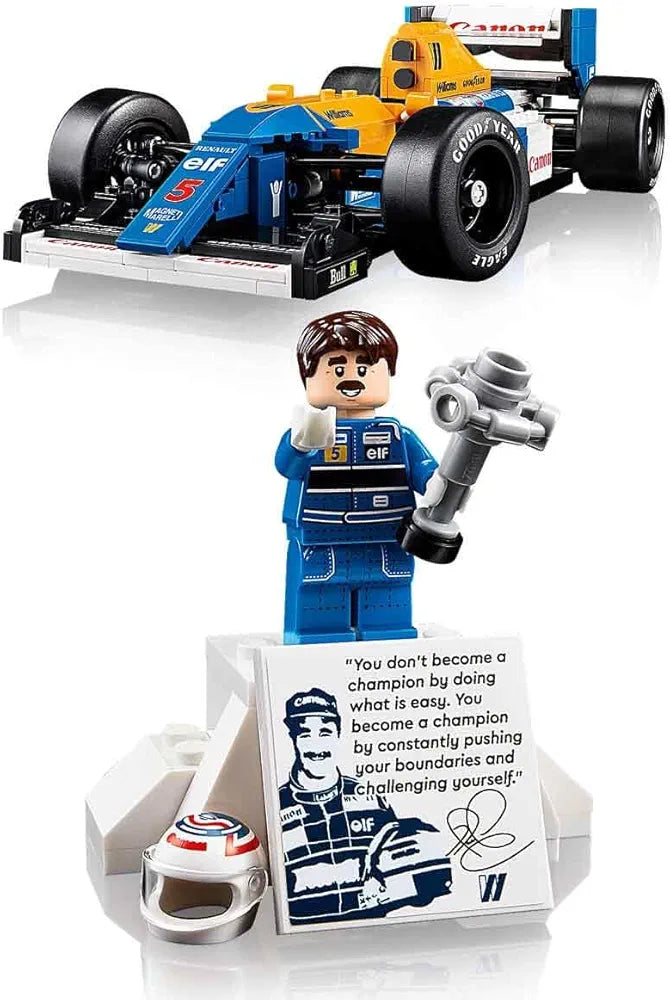 Lego Icons Williams Racing FW14B & Nigel Mansell Home Office Desk Decor 10353 Building Blocks for 18+ Gift