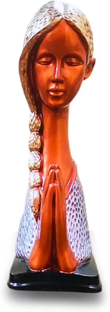 Mariner's Creation Modern Art Welcome Lady Idol Showpiece Metallic Copper Golden Silver