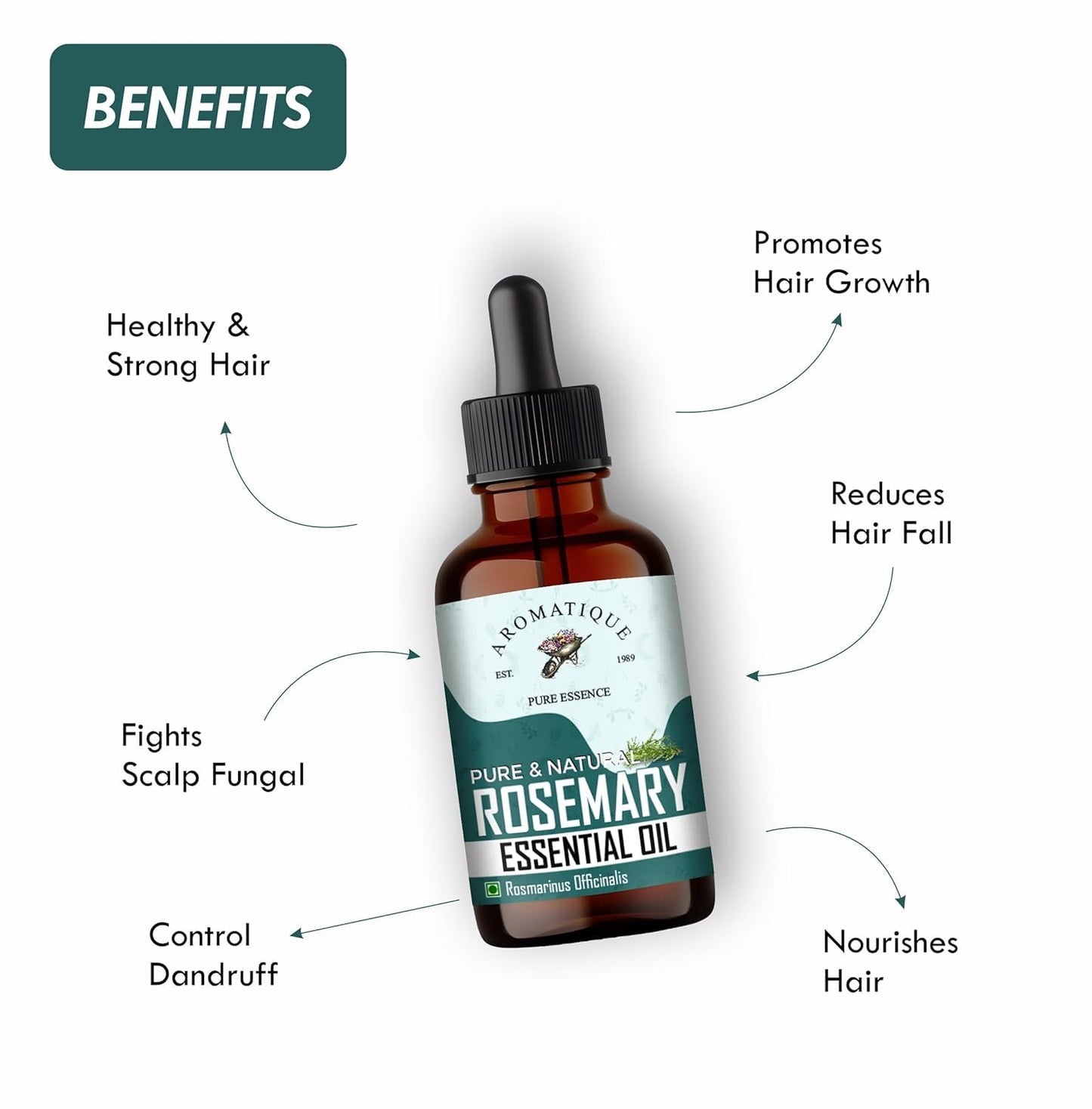 Aromatique Rosemary Essential Oil for Hair - 30 ml
