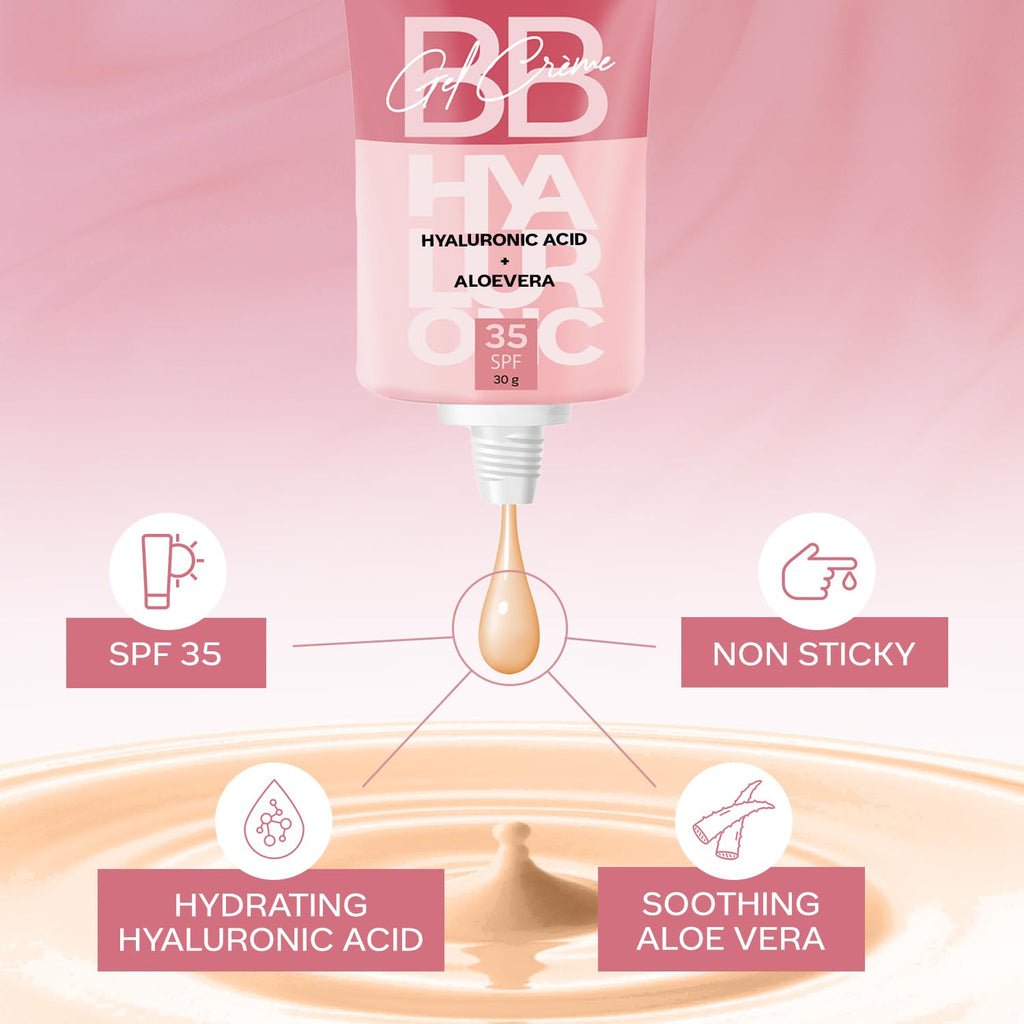 FACESCANADA SPF 35 BB Gel CrÃ¨me - Warm Caramel, 30g | Multitasking | Even Skin Tone | Instant Glow | Smooth Flawless Matte Finish | Hydrating | Lightweight & Nonsticky