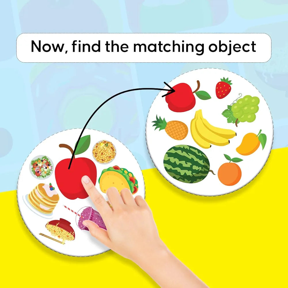 GiniMini Food Frenzy Educational Card Game for Kids Ages 3+ 57 Food-Themed Cards & Manual Improves Vocabulary Observation & Thinking