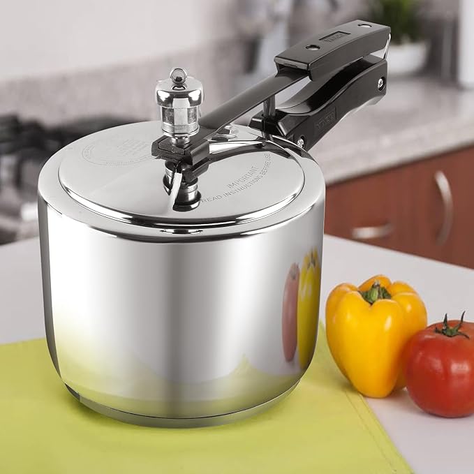 Vinod Stainless Steel Inner Lid Pressure Cooker - 3.5 Litre | Sandwich Bottom Cooker | Induction and Gas Base