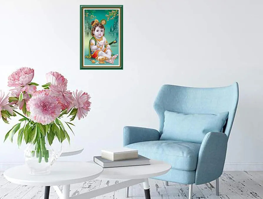 Rangoli MDF Wall Stick Decorative Panel 12x18 Wall Art P-1 Design-3