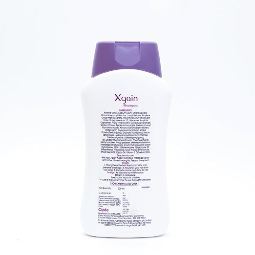 Cipla Xgain Shampoo 2 in 1 Volumizing Formula pH Balanced - 200 ml