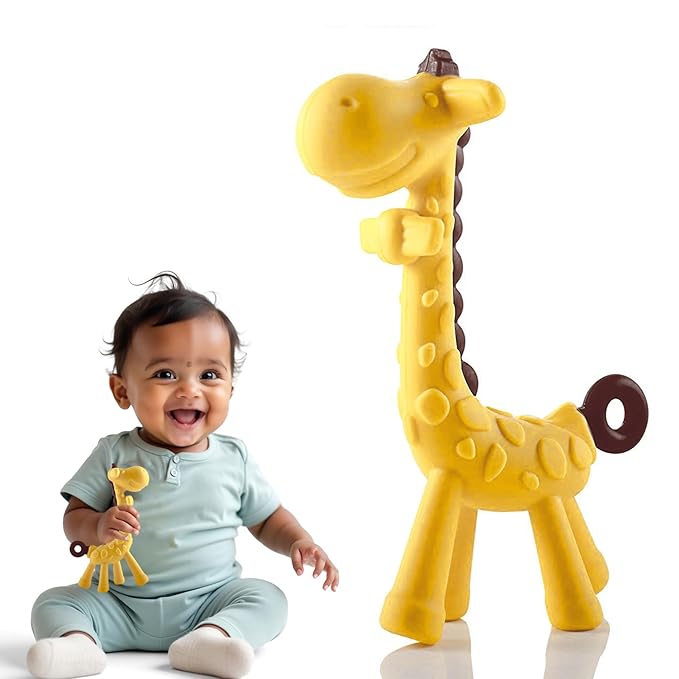 Kidology Giraffe Shaped Teether for Babies 6+ Months