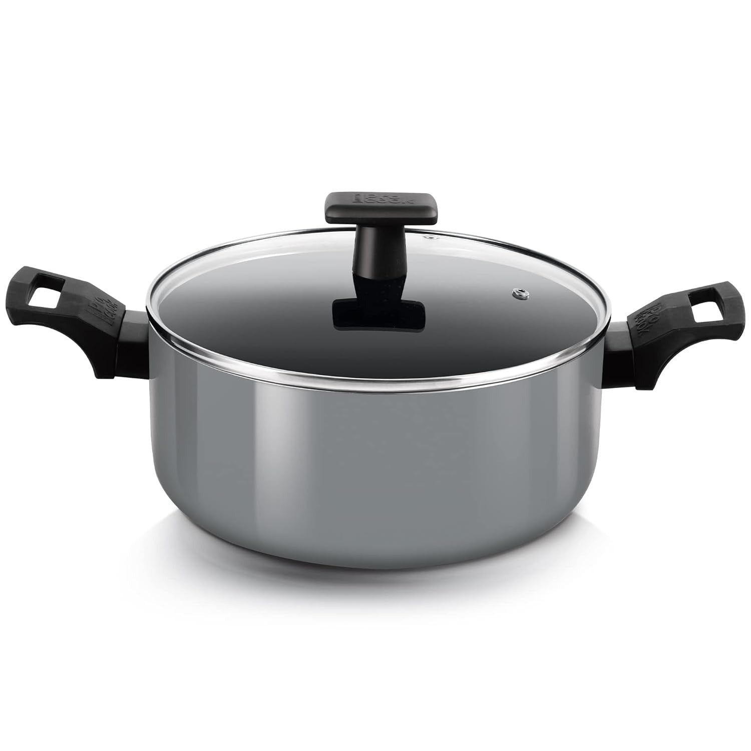 Milton ProCook BlackPearl Non-Stick Aluminium Biryani Pot with Glass Lid Induction
