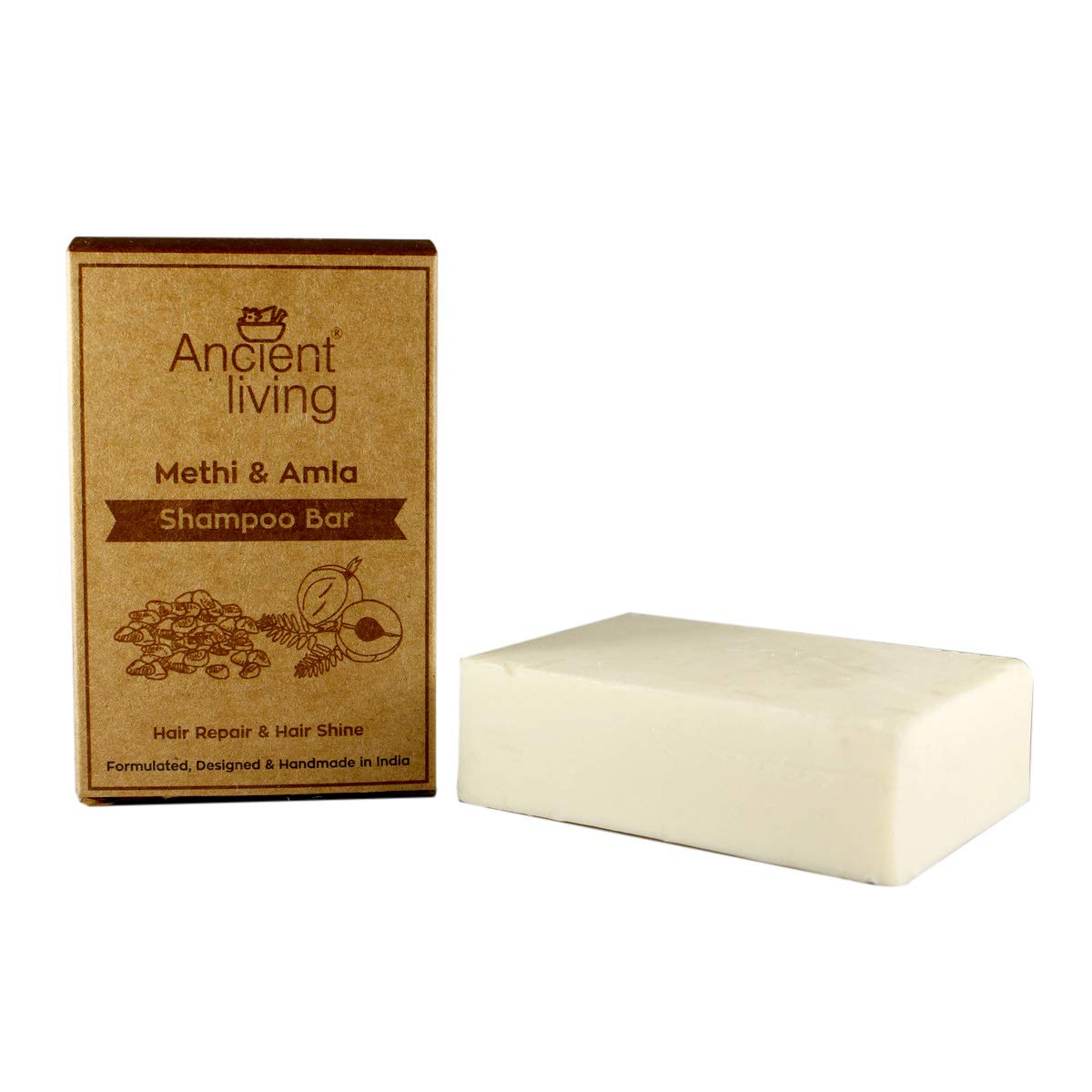 Ancient Living Methi & Amla Shampoo Bar - 100 gms Each (Pack of 2)