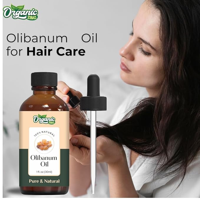 Organic Zing Olibanum (Boswellia Serrata) Oil | Essential Oil for Aroma, Diffusers, Skincare & Hair Care - 30 Ml