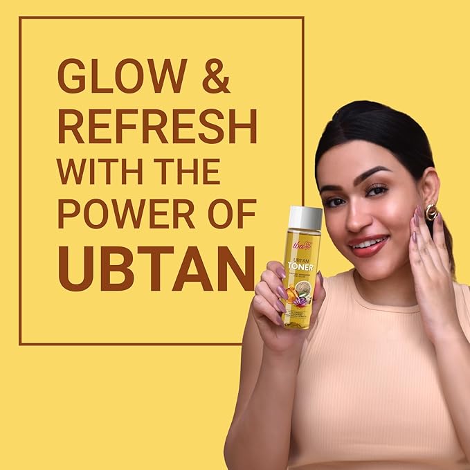Iba Ubtan Toner With Turmeric, Saffron & Sandalwood Extracts for Pore Minimizing and Glow - 130 Ml