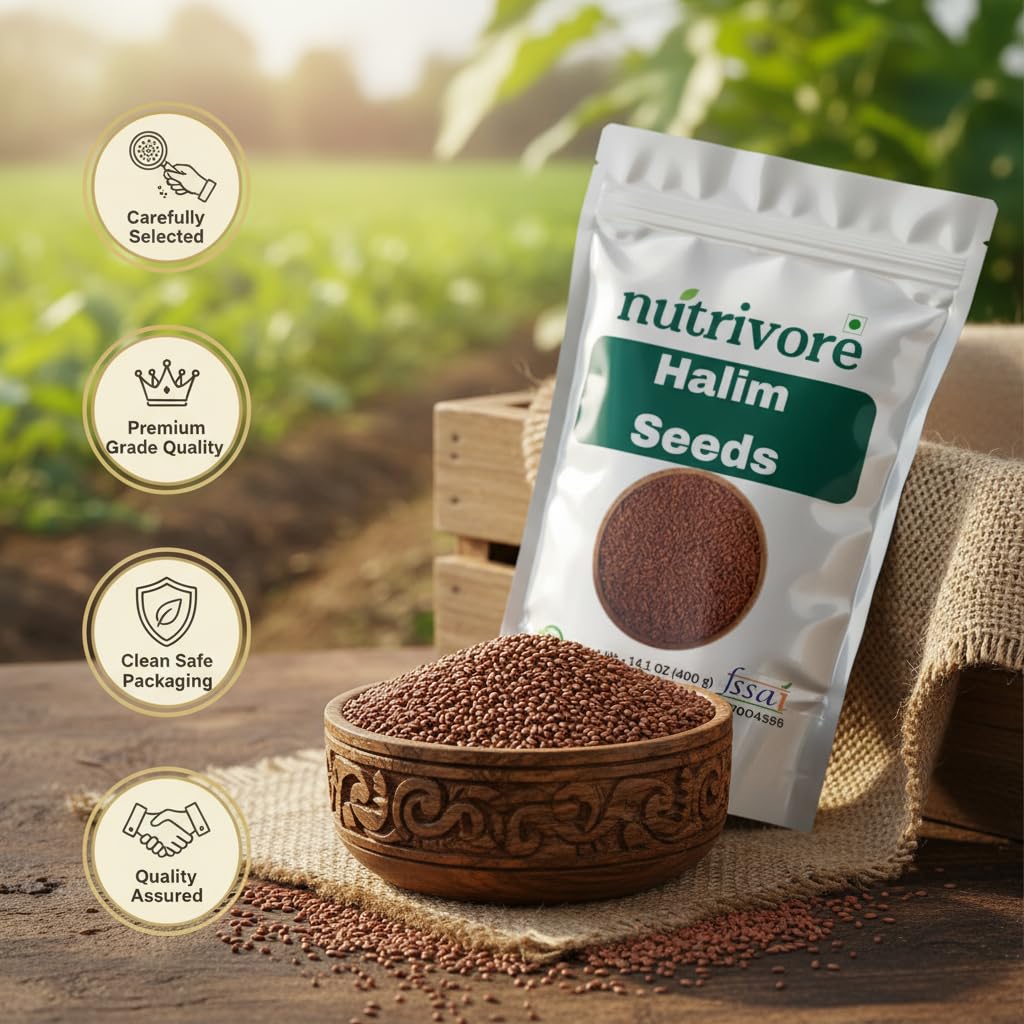 Nutrivore Halim Seeds, Garden Cress Aliv Seeds, Raw and Natural, 1 Kg