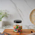 Femora Kitchen Storage Jars Clear Glass Jar With Steel Lid Air Tight Jar | 700 Ml | Pack of 1 | Black Lid