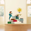 Rawpockets Small Steps Every Day Motivation Quote Wall Reusable Self-Adhesive Sticker