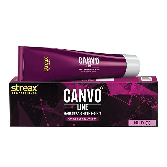 Streax Professional Canvoline Hair Straightening Cream - Mild - 160 gms