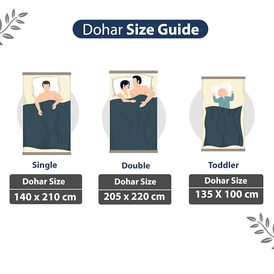 Divine Casa 120 GSM Summer Quilt Brushed Microfibre 3 Layer Breathable Double Bed Dohar AC Blanket Lightweight Warm Rajai Throws for Bed TC - 120 Colour Blue Heaven