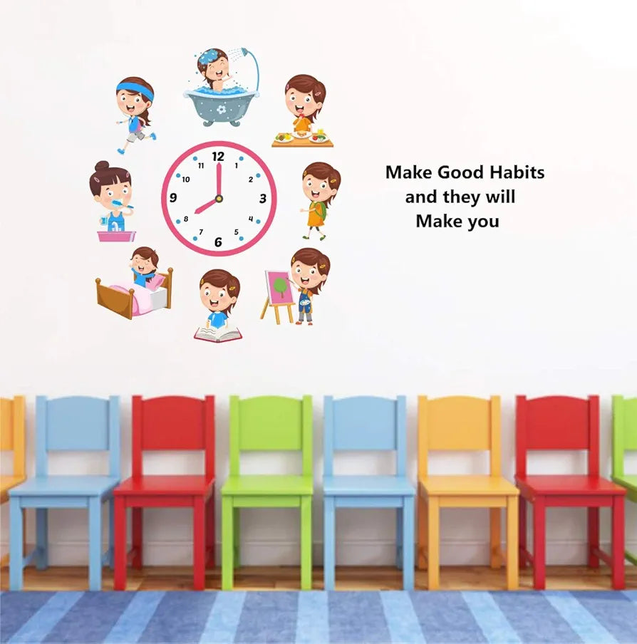 Decal O Decal Make Good Habbit and They Will Make You for Nursery School Kids Wall Stickers -Self-Adhesive