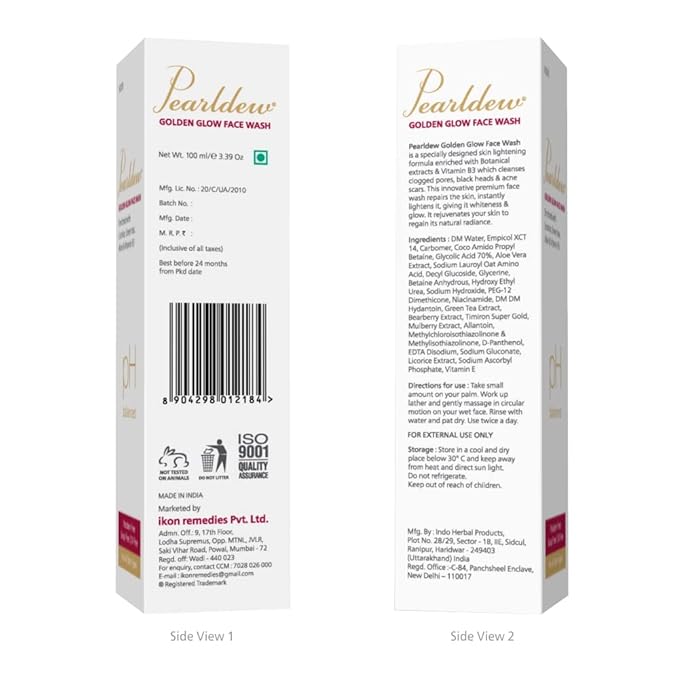 Pearldew Golden Glow Face Wash - 100 Ml | Pack of 3